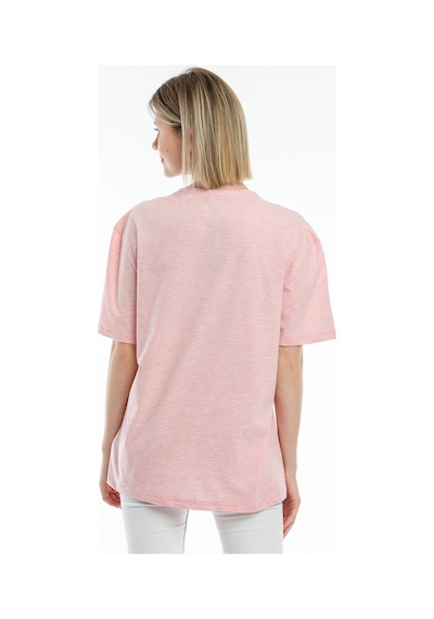 Superlife Süperlife Kadın Bisiklet Yaka Standart &regular Fit Brookyln Baskılı Tişort Spr21yk27 Pembe