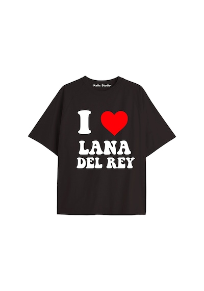 Kalic Studio Lana Del Rey Oversize T-shirt Kod11 Siyah-11
