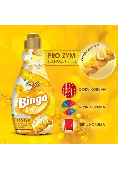 Soft Konsantre Çamaşır Yumuşatıcısı Nergis 4 x 1440 ML