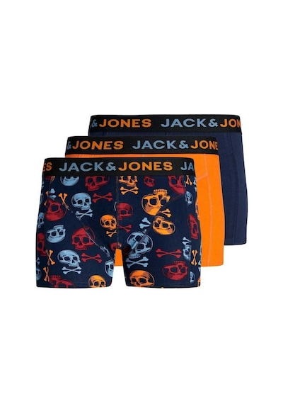 Jack & Jones Jacbone Skull Trunks 3 Pack Erkek Boxer-27733-Lacivert