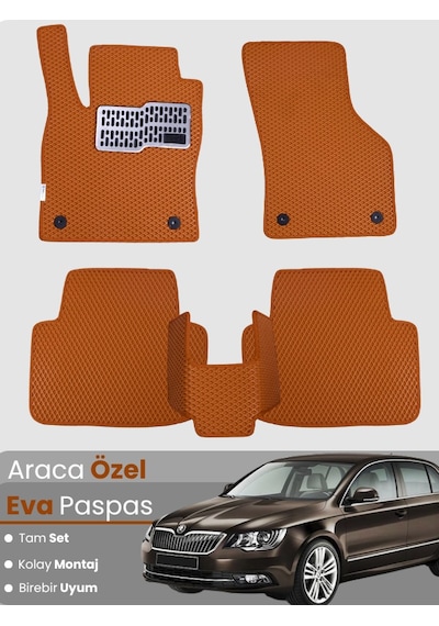 Skoda Superb 2008-2015 Uyumlu Eva Paspas Tam Set Oto Paspas,araca Özel,kolay Montaj 573
