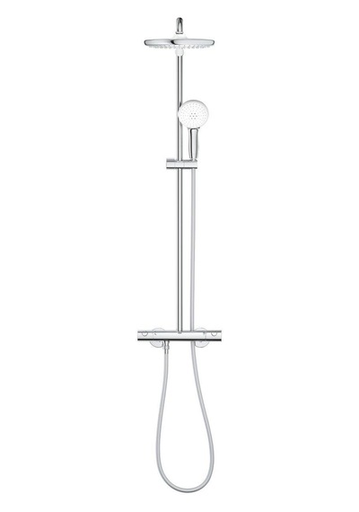 Grohe Tempesta System 250 Duvara Monte Termostatik Bataryalı Duş Sistemi - 26670001 Gümüş