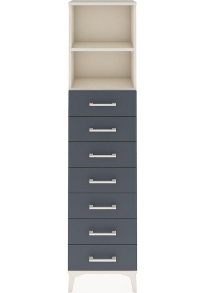 Arges Dolap 2 Raflı 7 Çekmeceli 44x30x182 Aytaşı-antrasit Aytaşı