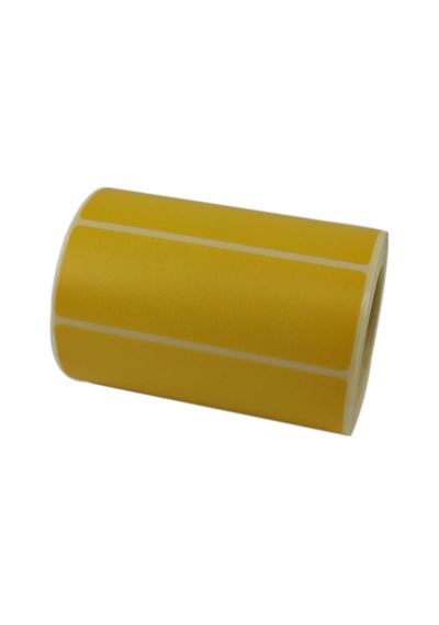 Ayrex Sarı Zemin Baskılı Kuşe Etiket 100mm X 30mm Ruloda 500 Adet 40mm Kuka Çapında Barkod Yazıcı Etiketi 1