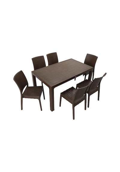 Depootoptan Mandella Elit Rattan 90 x 150 CM Elit Sandalye Masa Takımı Kahverengi Depootoptan Mandella Elit Rattan 90 x 150 CM Elit Sandalye Masa Takımı Kahverengi