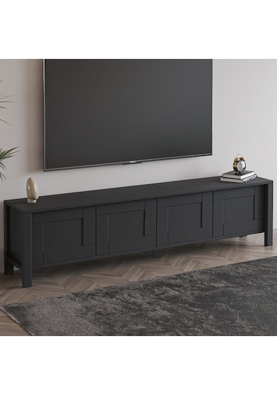 Vachel 4 Kapaklı Modern Tv Sehpası Antrasit
