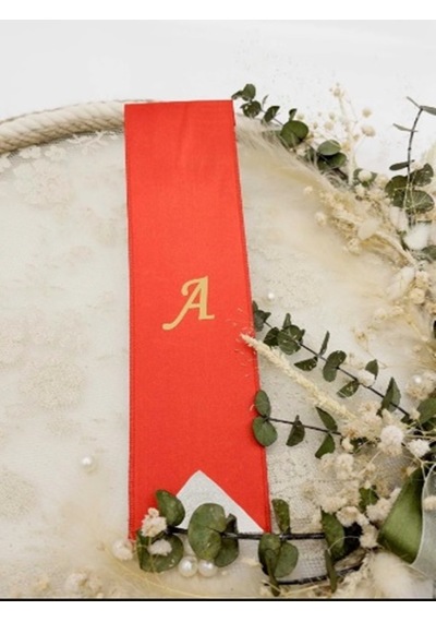 Gelin Damat Isimli Tören Takı Kurdelesi 2 Adet B-25