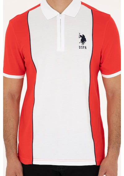 U.S. Polo Assn.  Erkek Regular Fit Polo Yaka Kırmızı Tişört 50281945-VR030
