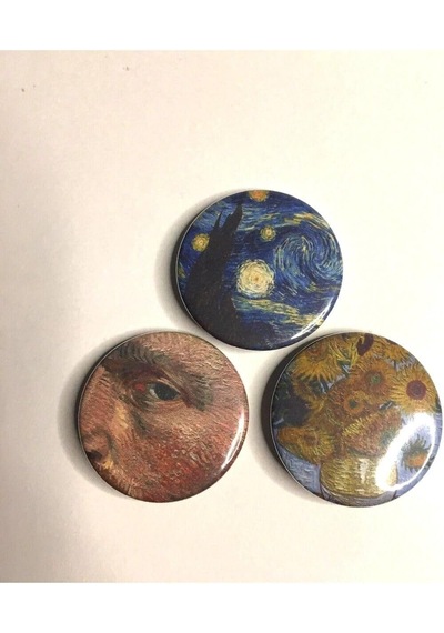 Van Gogh Rozet Seti Altın - Beyaz - Siyah