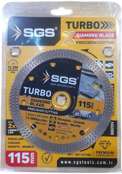 Sgs Turbo Elmas Hassas Kesici 115mm X 1.2mm Sgs2324