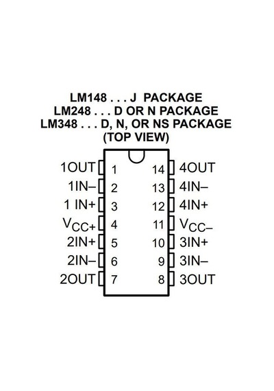 Lm348N Dıp-14 Opamp - Dört Kanallı Amplifikatör Entegresi