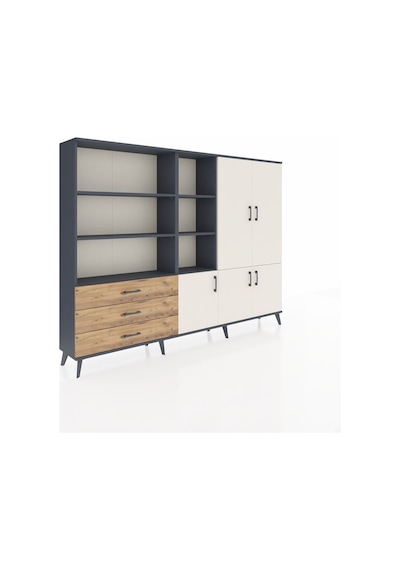 Arges Dolap 11 Raflı 3 Çekmeceli 5 Kapaklı 220x30x163 Antrasit-ay Antrasit-aytaşı/çam Arges Dolap 11 Raflı 3 Çekmeceli 5 Kapaklı 220x30x163 Antrasit-ay Antrasit-aytaşı/çam