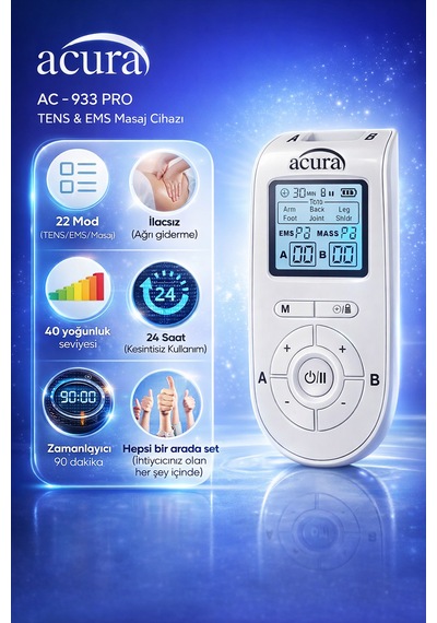 Çift Kanallı Tens Cihazı Pro Ac-933