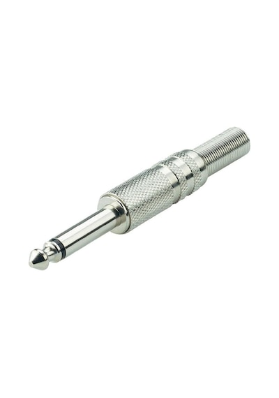 5 Adet 6.3mm Mono Jack Metal Çivi Jak - Lehim Tipi Gitar Jack