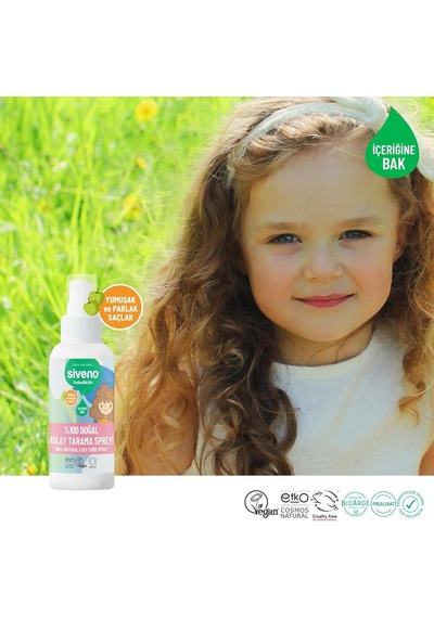 Siveno%100 Doğal Kolay Tarama Spreyi Çocuklar İçin Nemlendirici Hindistan Cevizi Yağlı 100 Ml