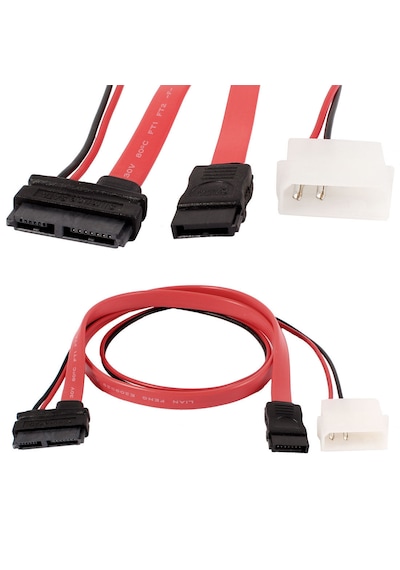 Alfais 4660 Sata 7 + 6 Pin Soket Slim Data Power Disk Hdd Kablosu