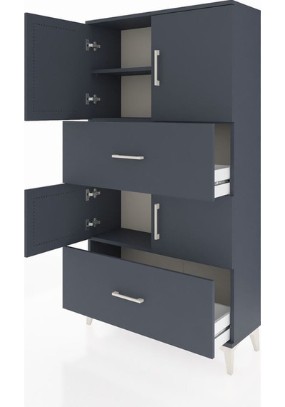 Arges Dolap 3 Raflı 2 Çekmeceli 4 Kapaklı 88x30x163 Antrasit-antrasit Antrasit Arges Dolap 3 Raflı 2 Çekmeceli 4 Kapaklı 88x30x163 Antrasit-antrasit Antrasit