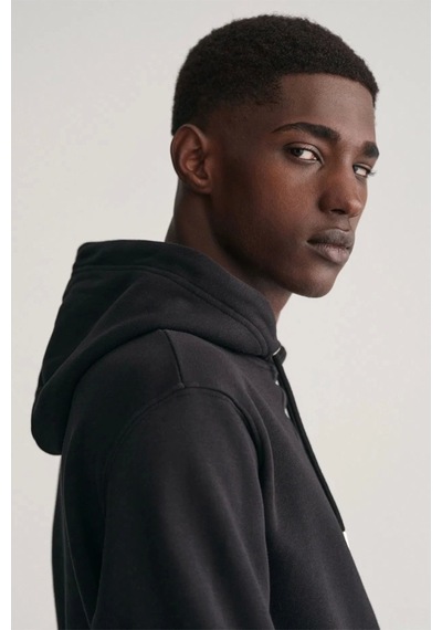 Gant 2007058.5  Erkek Regular Fit Kapüşonlu Sweatshirt Siyah