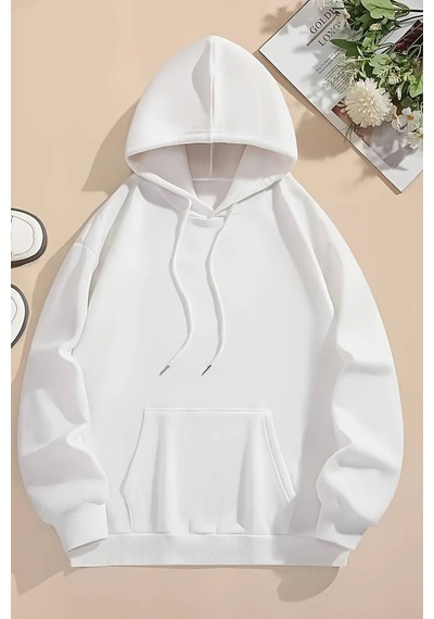 Vangogh Baskılı Oversize Sweatshirt Beyaz