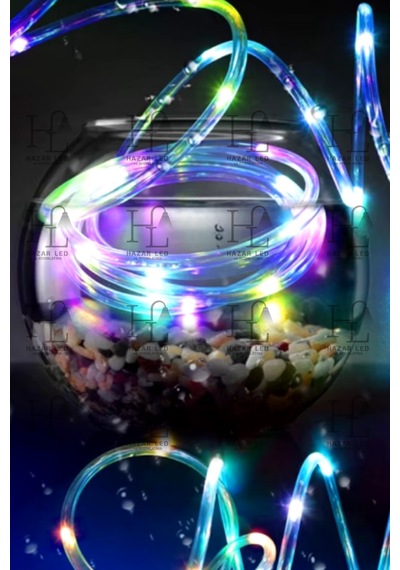 10 Metre Rgb Halat Led Işık Animasyonlu Peri Led Dış Mekan Ip65 Dekoratif Led Işık Yılbaşı Süsü RGB
