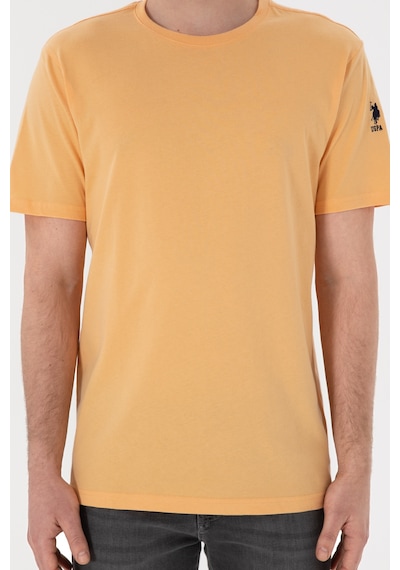U.S. Polo Assn. Erkek Regular Fit Bisiklet Yaka Turuncu Basic Tişört 50305985-VR202