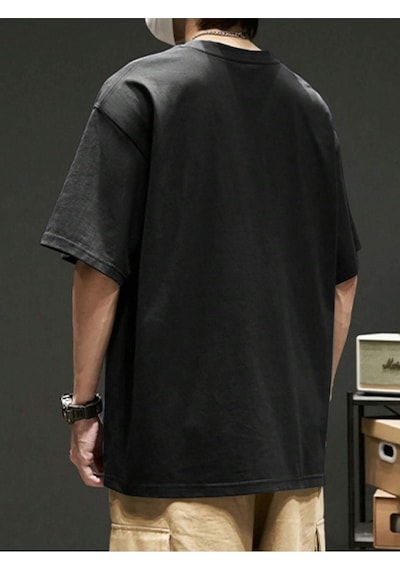 Unisex Siyah Oversize Get Rich Baskılı Örme T-shirt Siyah Unisex Siyah Oversize Get Rich Baskılı Örme T-shirt Siyah