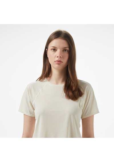 Salomon Shkout Air Crop Ss Kadın Krem Koşu T-shirt Lc2422600