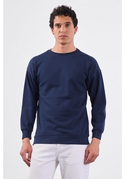 Dufy Lacivert Bisiklet Yaka Regular Fit Erkek Sweatshirt Lacivert