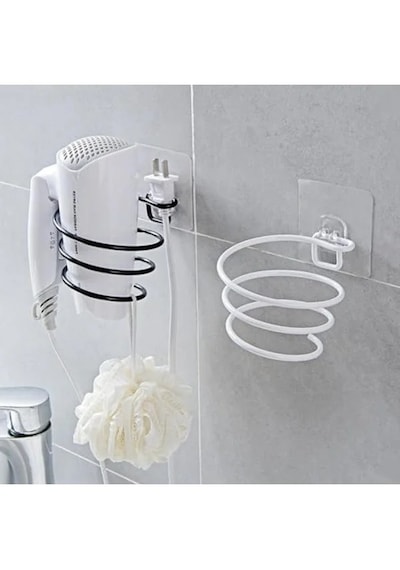 Yapışkanlı Fön Makinesi Askısı, Saç Kurutma Makinesi İçin Pratik Tutucu 50cm