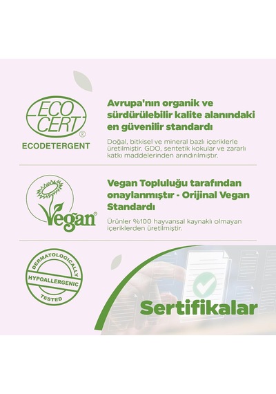 Just Green Organic Renkli Çamaşırlar İçin Doğal Sıvı Deterjan, Hassas Ciltlere Özel Hipoalerjenik & Vegan Çama Diğer