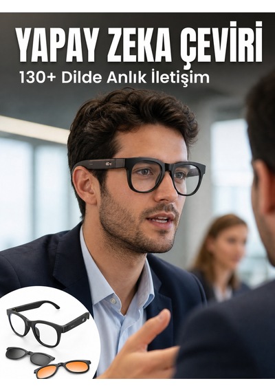 Yapay Zekâ Destekli Bluetooth Akıllı Gözlük Açık Kulak Ses Teknolojisi Müzik Dinleme Ve Telefon Görüşmesi - Lisinya
