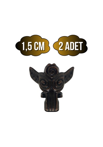 Melek 1.5cm Metal Ayak Çeyiz Ve Hediye Kutusu Mobilya Ayağı 1.5cm Bronz 2 Adet Bronz