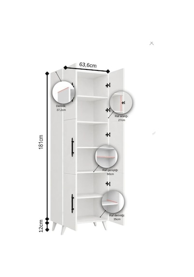 Ae-3010 Nehir Atlantik Çam Çok Amaçlı Mutfak Dolabı & Banyo Dolab
