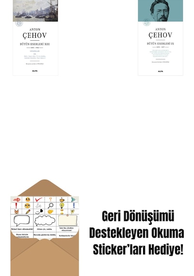 Anton Çehov Bütün Eserleri 13 + Anton Çehov Bütün Eserleri 9 Ciltli + Okuma Sticker'ları