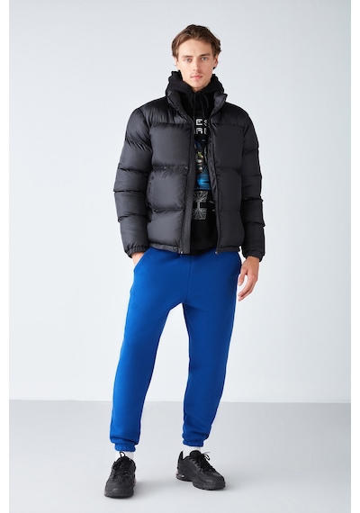 Insıde Erkek Regular Fit Yumuşacık Kumaşlı Beli Paçası Lastıkli Saks Mavi Eşofman Altı