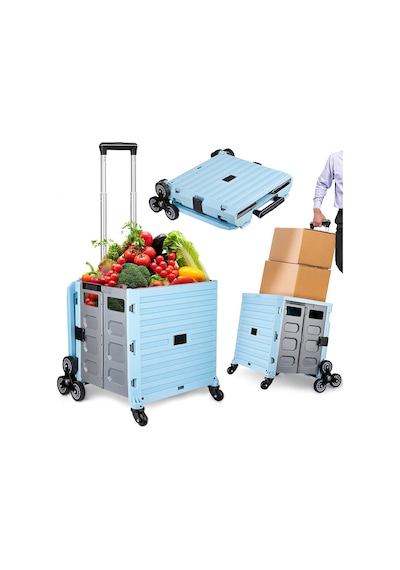 Katlanır Sandık Tipi Koli Yük Paket Taşıma Arabası 100kg