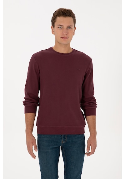 U.S. Polo Assn. Erkek Regular Fit Bisiklet Yaka Bordo Sweatshirt 50316390-VR177