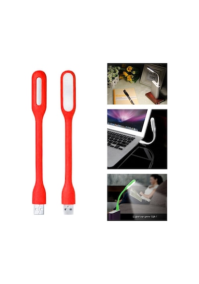 Usb Led Lamba Katlanabilir Pc Laptop Klavye Aydınlatma Esnek Bükülebilir Powerbank/bilgisayar/laptop Gibi Usb Bağlantısı Olan Cihazlarda Kullanabilirsiniz Kırmızı