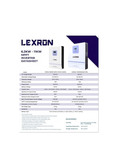 Lexron 11kw 48v Akıllı İnverter