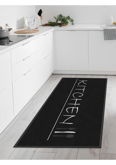 Makinede Yıkanabilir Kaymaz Taban Leke Tutmaz Dijital Baskı Mutfak Halısı 0864m 001