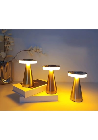 Led Dokunmatik Masa Lambası Altın