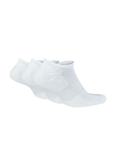 Nike Everyday Dri Fit No Show Cotton Cushioned Unisex Sock 3 Lü Soket Çorap Beyaz