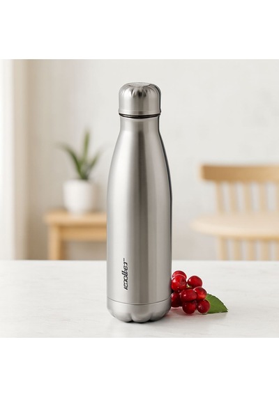500 Ml Paslanmaz Çelik Şişe Termos Krom, Kaydırmaz Taban Diğer