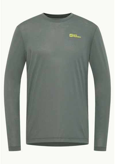 Jack Wolfskin Vonnan Ls T M Erkek Tişört A60291 4136 Çok Renkli