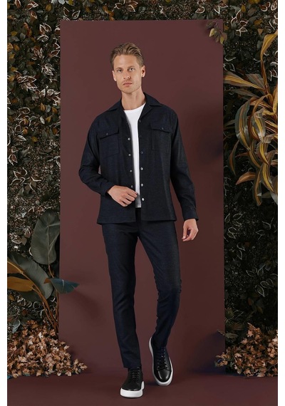 Efor G 1560 Slim Fit Lacivert Klasik Gömlek Lacivert Efor G 1560 Slim Fit Lacivert Klasik Gömlek Lacivert