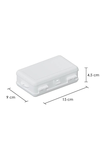 Maxi Home Çok Amaçlı Çift Bölmeli Mini Takı Ve Aksesuar Kutusu Organizer Şeffaf