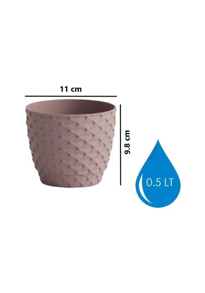 Omnipazar So-kap1 Kapadokya Dekoratif Plastik Saksı 0.5 Litre No 1 Pembe