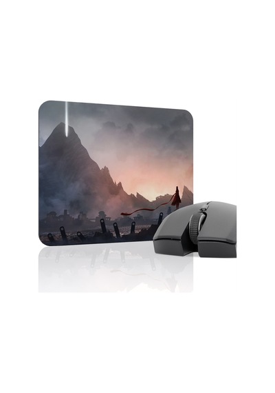 Journey Kaymaz Dikişli Kauçuk Oyuncu Mousepad V5 - 22x18 Gaming Mouse Pad Fare Altlığı