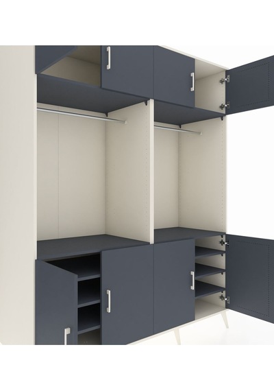 Kronos Gardrop 10 Raflı 8 Kapaklı 2 Askılı 176x59x221 Aytaşı-antrasit Antrasit Kronos Gardrop 10 Raflı 8 Kapaklı 2 Askılı 176x59x221 Aytaşı-antrasit Antrasit
