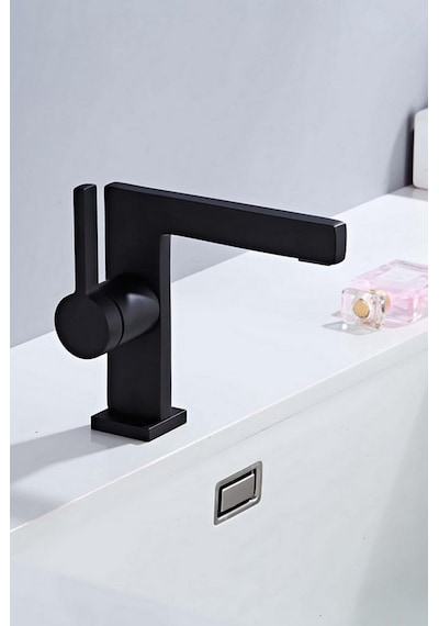 Sera Kısa Lavabo Bataryası Mat Sıyah Mat Siyah